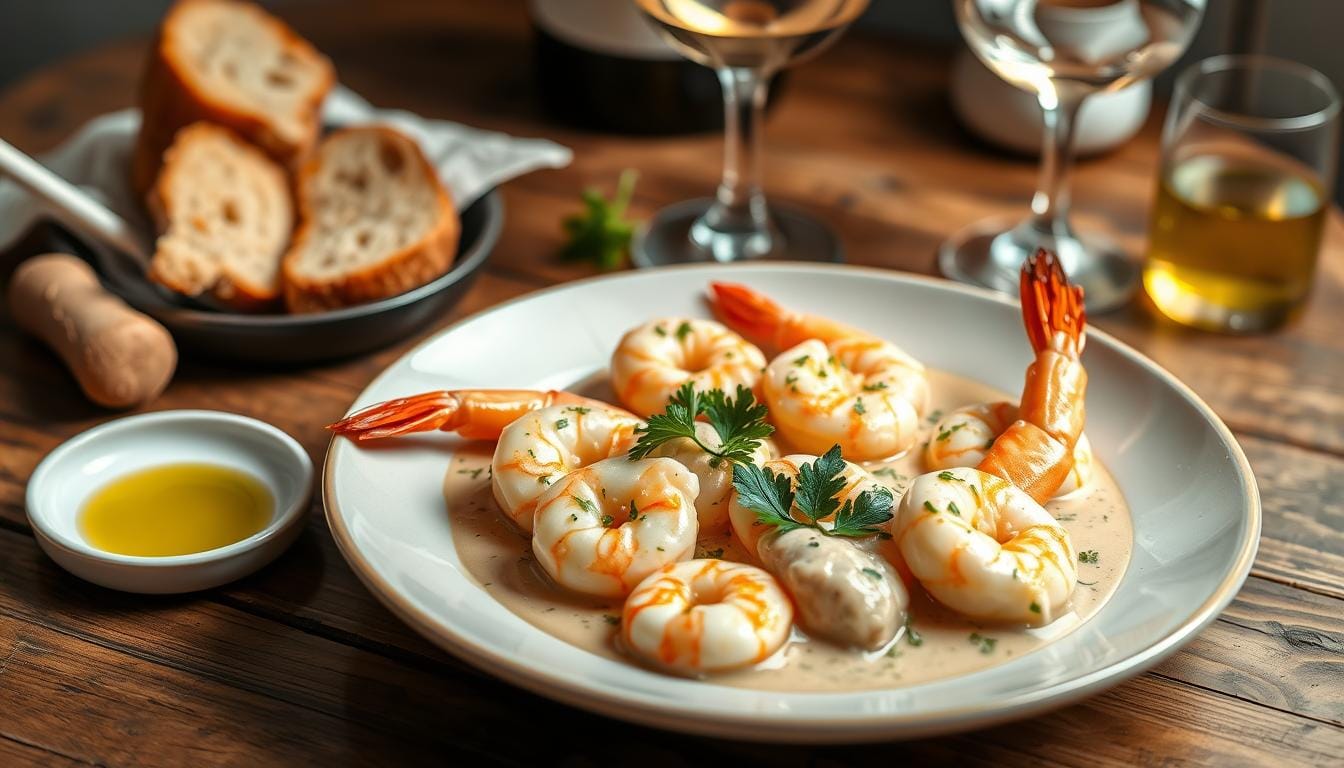 Creamy Garlic Prawns Recipe