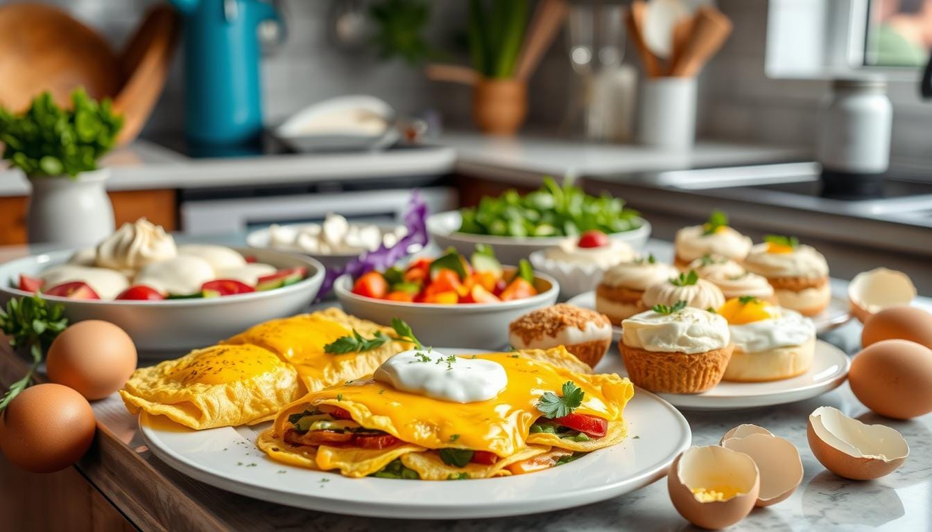Eggs and cream cheese